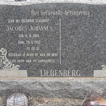 LIEBENBERG Jacobus Johannes 1905-1952