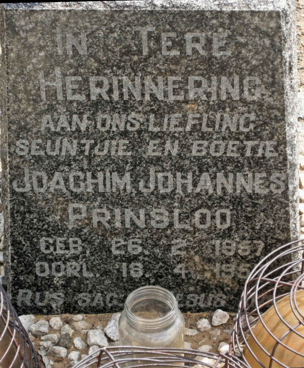 PRINSLOO Joachim Johannes 1957-1957