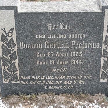 PRETORIUS Doulina Gertina 1925-1944