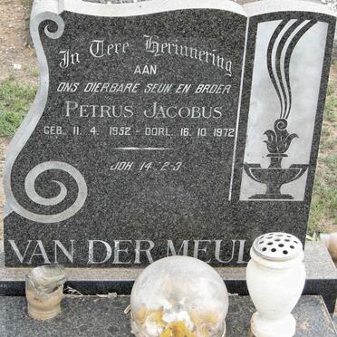 MEULEN Petrus Jacobus, van der 1952-1972