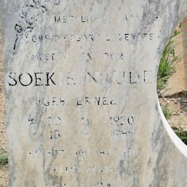 NAUDE Soekie nee ERWEE 1920-1988