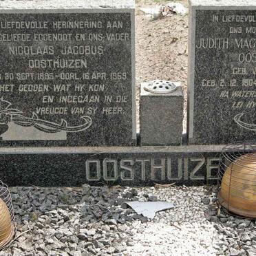 OOSTHUIZEN Nicolaas Jacobus 1895-1959 &amp; Judith Magaretha Susarah  VAN ROOYEN 1904-1965
