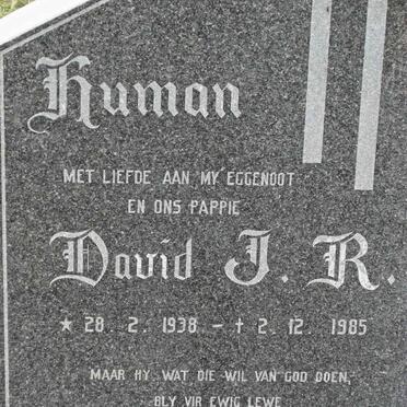 HUMAN David J.R. 1938-1985