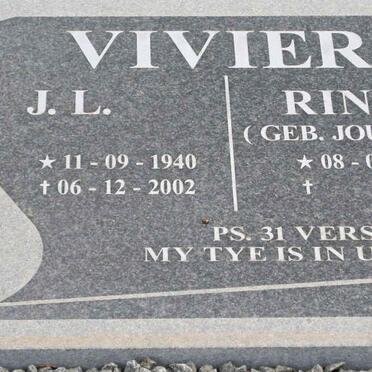 VIVIER J.L. 1940-2002 &amp; Rina JOUBERT 1941-