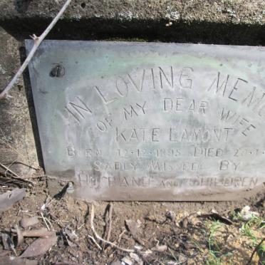 LAMONT Kate 1895-1937