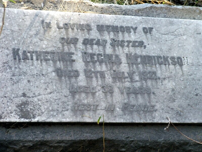 HENRICKSON Katherine Regina -1921