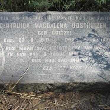 OOSTHUIZEN Gertruida Magdalena nee COETZEE 1910-1952