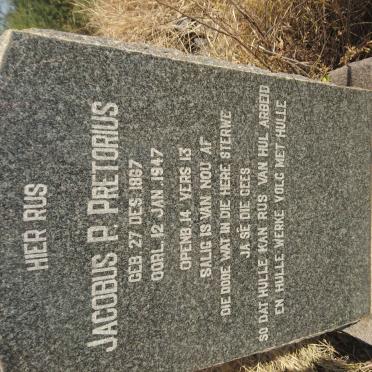 PRETORIUS Jacobus P. 1867-1947