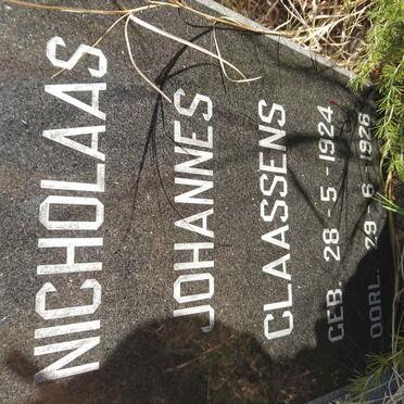CLAASSENS Nicholaas Johannes 1924-1926