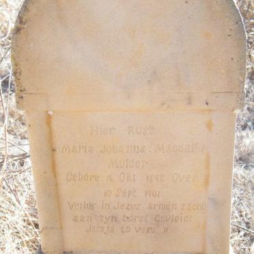 MULDER Maria Johanna Macdalina 1898-1901