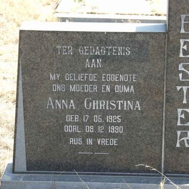 BESTER Anna Christina 1925-1990