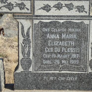 BASSON Johannes Frederick 1912-1953 &amp; Anna Maria Elizabeth DU PLESSIS 1917-1999