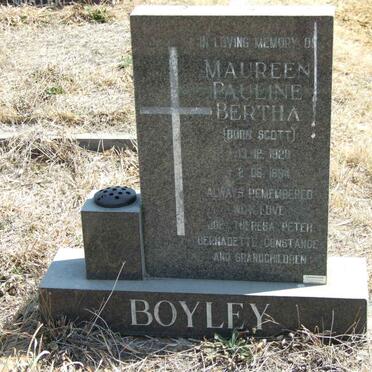 BOYLEY Maureen Pauline Bertha nee SCOTT 1928-1994