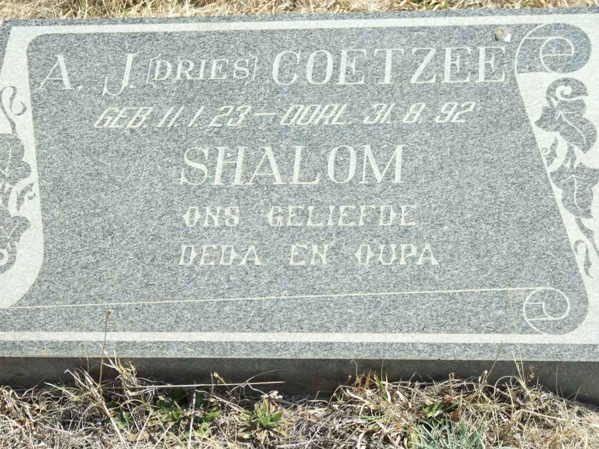 COETZEE A.J. 1923-1992