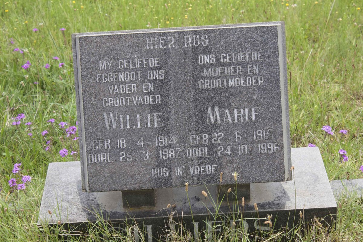 CILLIERS Willie 1914-1987 & Marie 1915-1996