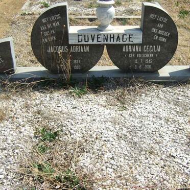 DUVENHAGE Jacobus Adriaan 1937- 1990 &amp; Adriana Cecilia VOLSCHENK 1945-2009