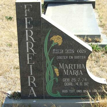 FERREIRA Martha Maria 1974-1992