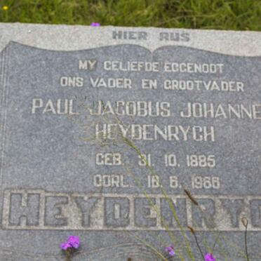 HEYDENRYCH Paul Jacobus Johannes 1885-19?8