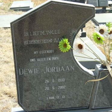JORDAAN Dewie 1933-2002