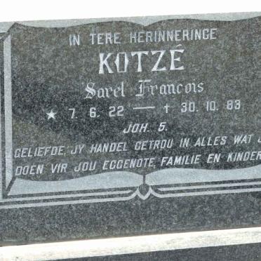 KOTZE Sarel Francois 1922-1983