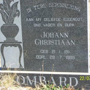 LOMBARD Johann Christiaan 1911-1985