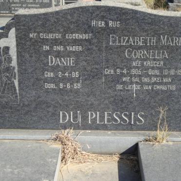 PLESSIS Danie, du 1905-1958 &amp; Elizabeth Maria Cornelia KRUGER 1905-1977