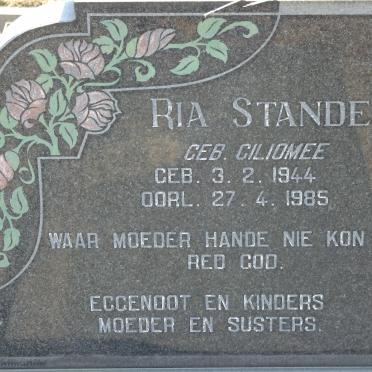 STANDER Nicolaas Johannes 1941-1990 &amp; Ria GILIOMEE 1944-1985
