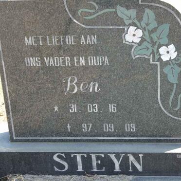 STEYN Ben 1916-2009 &amp; Davigne 1932-1990
