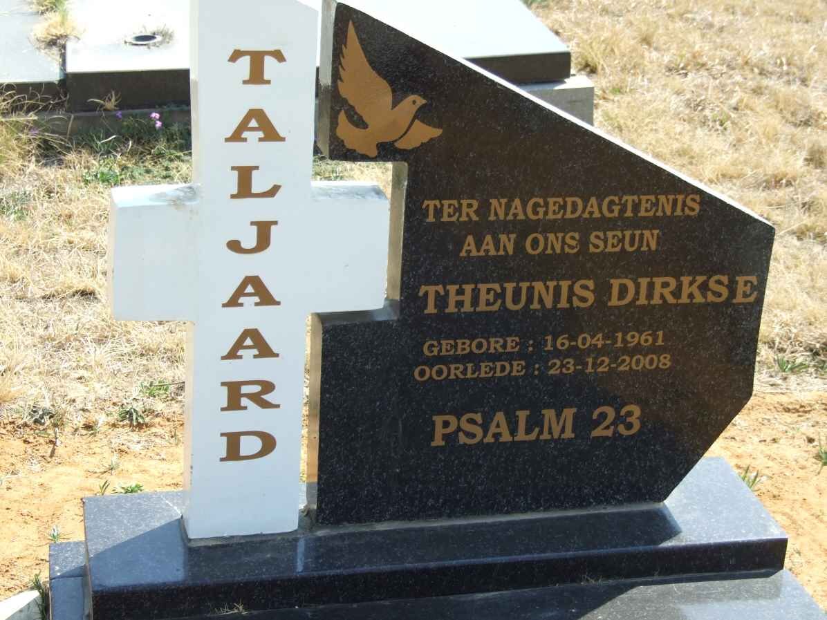 TALJAARD Theunis Dirkse 1961-2008