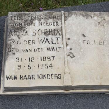 WALT Anna Sophia, van der nee VAN DER WALT 18?7-1954 