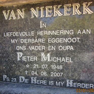 NIEKERK Pieter Michael, van 1948-2007
