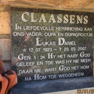 CLAASSENS Lukas Daniel 1923-2007