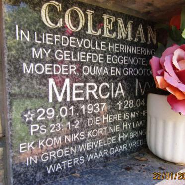 COLEMAN Mercia Ivy 1937-????