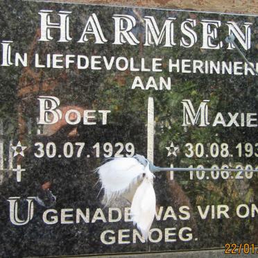 HARMSEN Boet 1929- &amp; Maxie 1934-2013