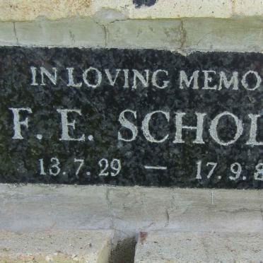 SCHOLTZ F.E. 1929-1988