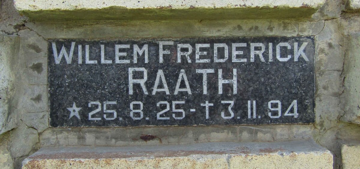 RAATH Willem Frederick 1925-1994