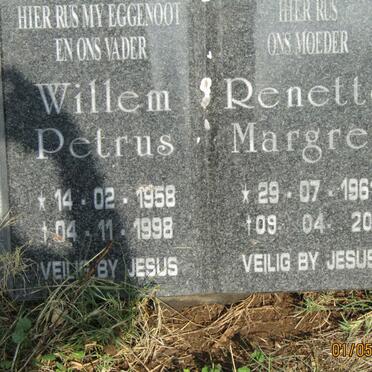 ? Willem Petrus 1958-1998 &amp; Renette Margret 1961-2000