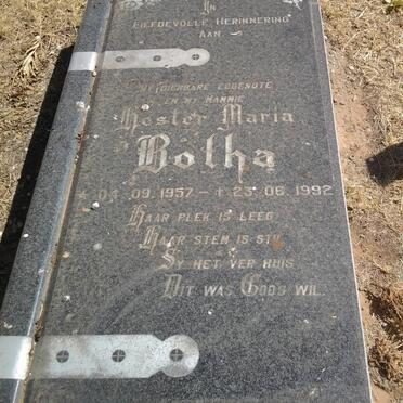 BOTHA Hester Maria 1957-1992