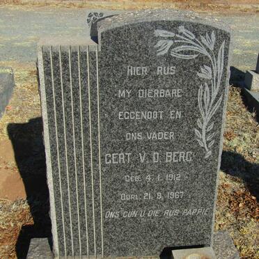 BERG Gert, v.d. 1912-1967