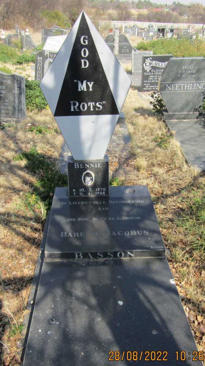 BASSON Barend Jacobus 1970-1988