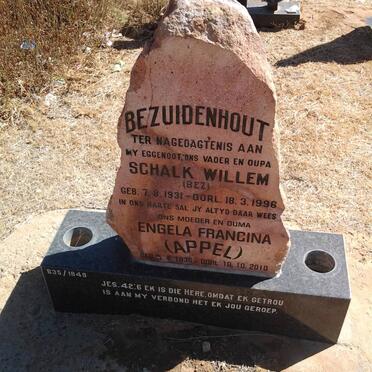 BEZUIDENHOUT Schalk Willem 1931-1996 &amp; Engela Francina 1936-2010