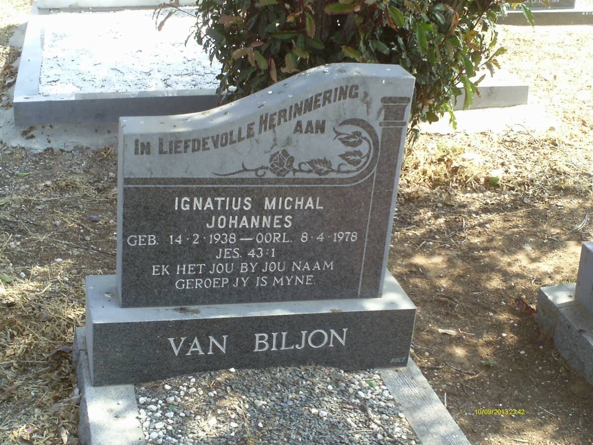 BILJON Ignatius Michal Johannes, van 1938-1978