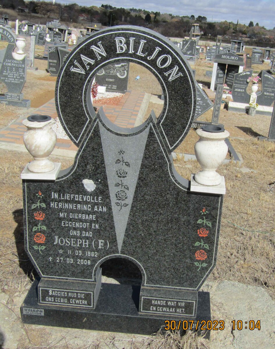 BILJON Joseph F., van 1962- 2008