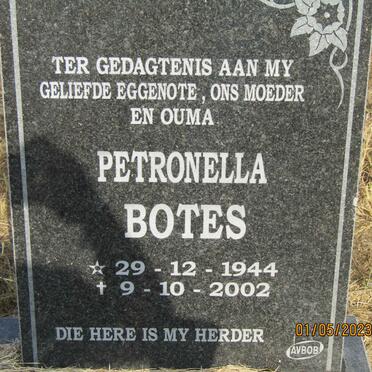 BOTES Petronella 1944-2002