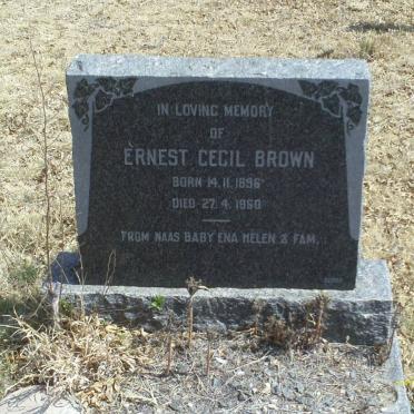 BROWN Ernest Cecil 1896-1960