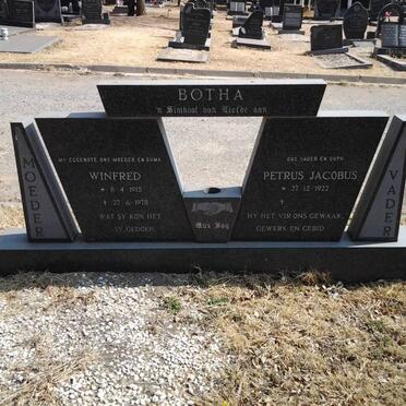 BOTHA Petrus Jacobus 1922- &amp; Winfred 1915-1978