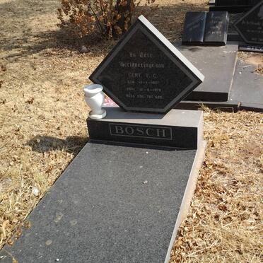 BOSCH Gert T.C. 1927-1979