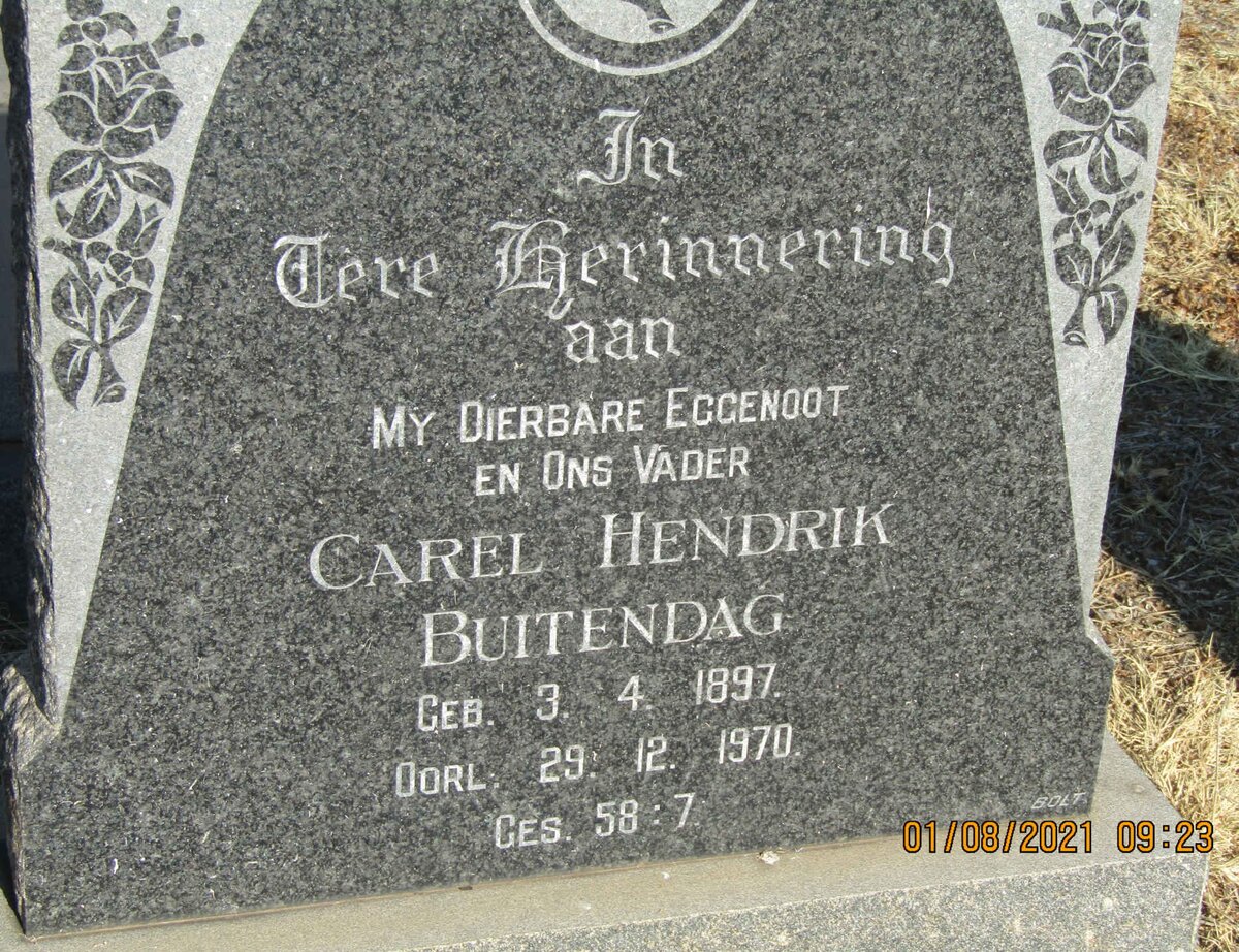 BUITENDAG Carel Hendrik 1897-1970