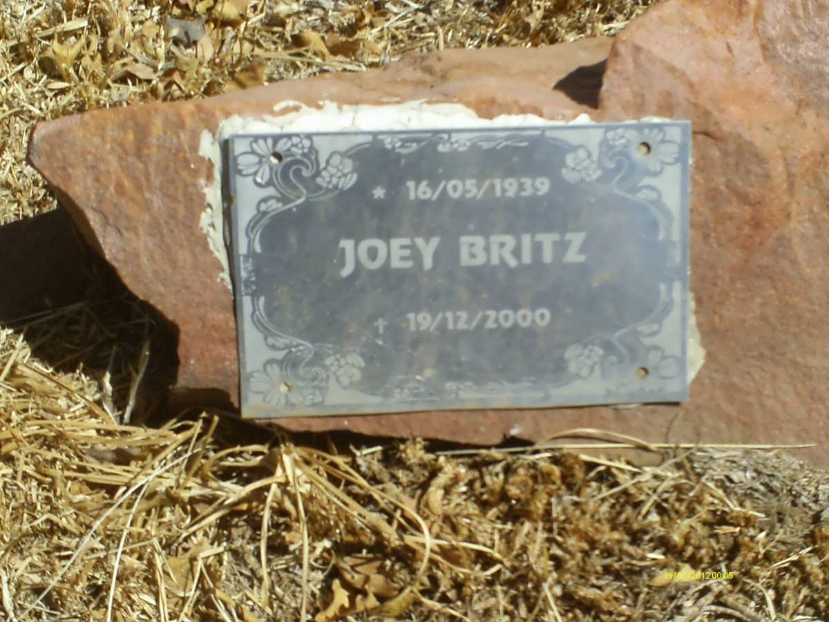 BRITZ Joey 1939-2000