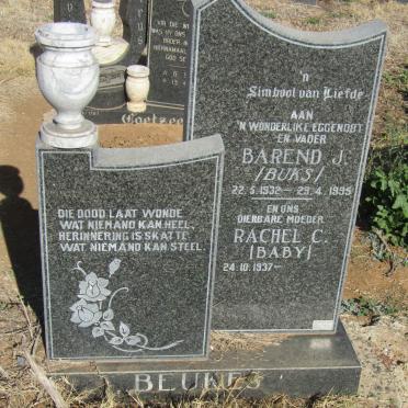BEUKES Barend J. 1932-1995 &amp; Rachel C. 1937-